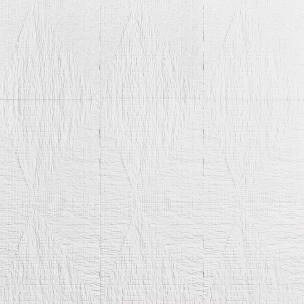 Bansu Carved White Thassos 16x16 Textured Honed Marble Tile