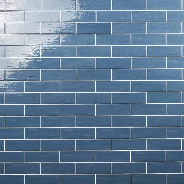 Kiln Blue 3x9 Polished Porcelain Subway Tile