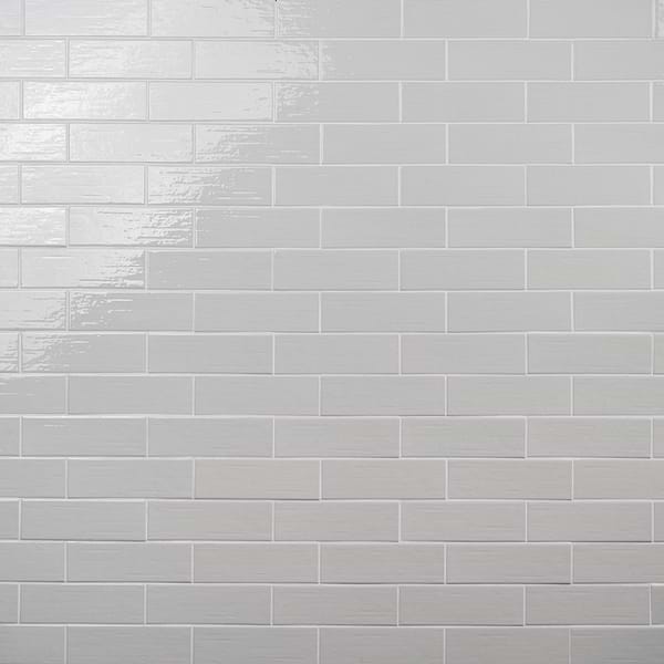 Kiln Silver 3x9 Polished Porcelain Subway Tile