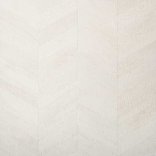 Kenridge Chevron White 24x48 Wood Look Matte Porcelain Tile