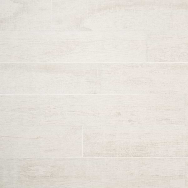 Kenridge White 8x48 Wood Look Matte Porcelain Tile