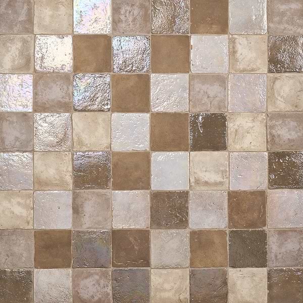 Opera Terracotta by Paula Purroy Dune 6x6 Square Matte and Iridescent Terracotta Tile