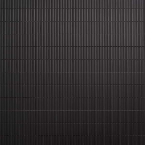 Roller Ribbed Black 4x12 3D Matte Fluted Ceramic Tile