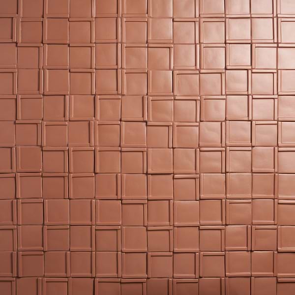 Roller Cross Terracotta 4x4 3D Handmade Matte Ceramic Tile