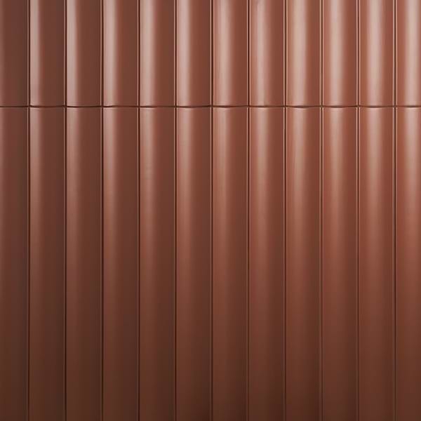 Roller Fluted Column Terracotta 4x36 3D Handmade Matte Ceramic Tile