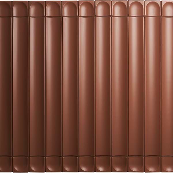 Roller Fluted Column Terracotta 4x4 Handmade Matte Ceramic End Piece