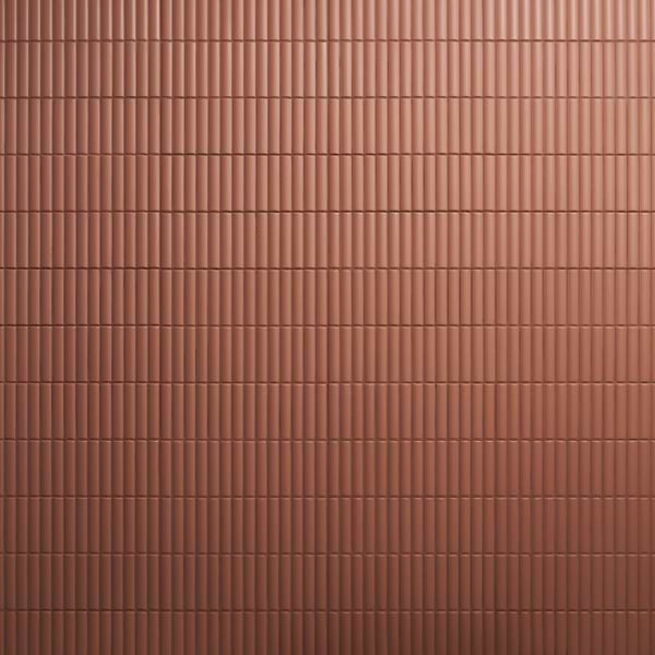 Roller Ribbed Terracotta 4x12 3D Matte Fluted Ceramic Tile