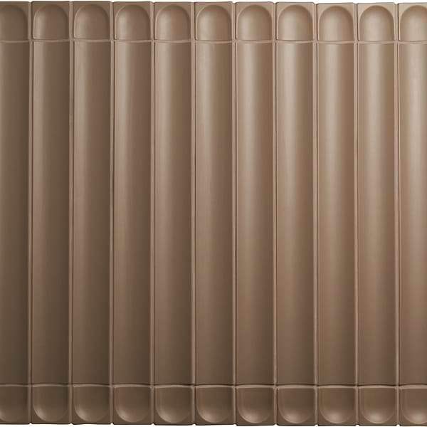 Roller Fluted Column Taupe 4x4 Handmade Matte Ceramic End Piece