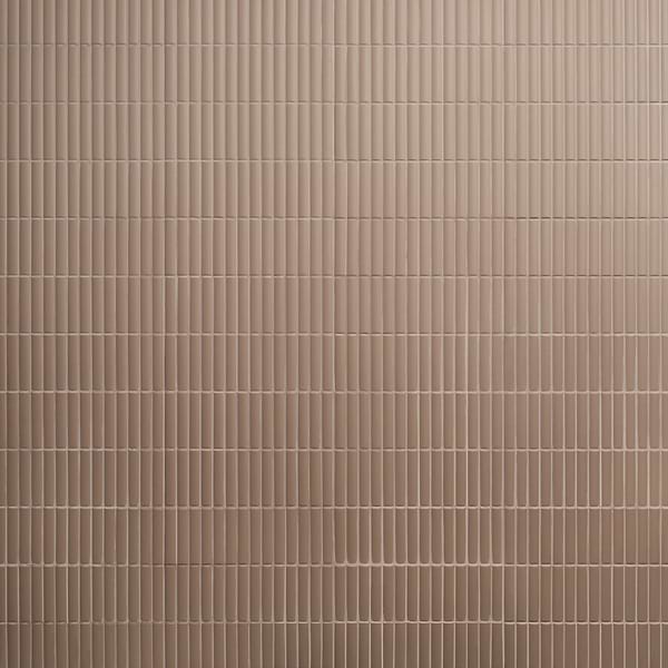 Roller Ribbed Taupe 4x12 3D Matte Fluted Ceramic Tile