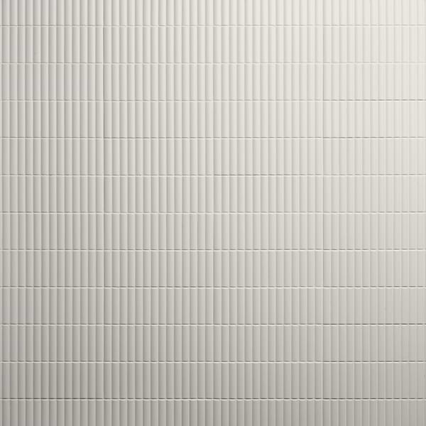 Roller Ribbed White 4x12 3D Matte Fluted Ceramic Tile