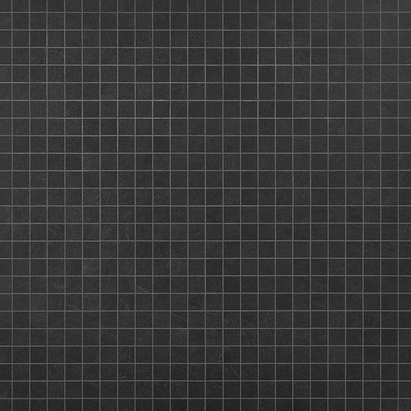 Era Charcoal Black 2x2 Limestone Look Matte Porcelain Mosaic Tile