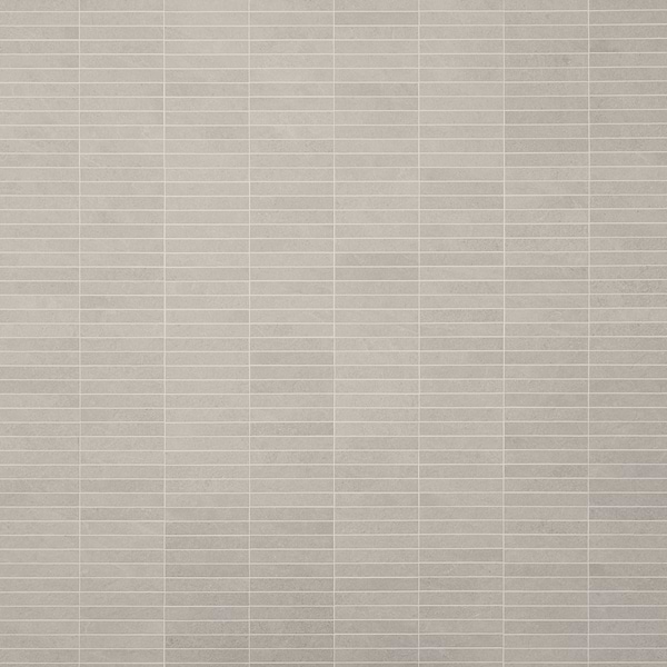 Era Linen White 1x6 Stacked Limestone Look Matte Porcelain Mosaic Tile
