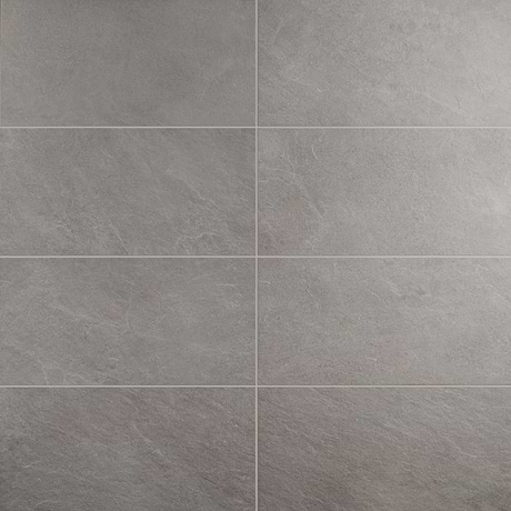 Era Slate Gray 12x24 Limestone Look Matte Porcelain Tile