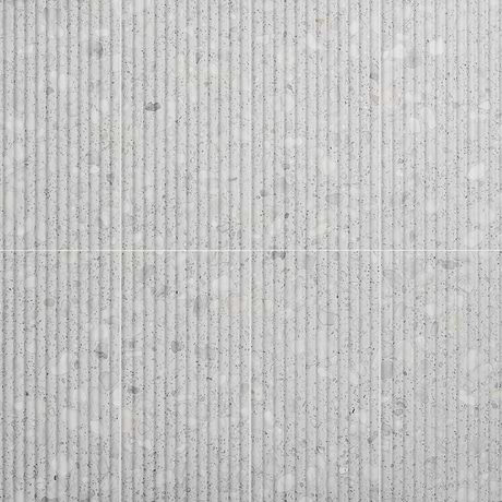 Terrazzo Italy Fluted Sacra Bianco White 12x24 Terrazzo Tile