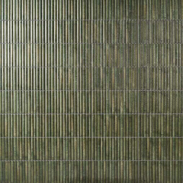 Curve Fluted Green 6x12 3D Glossy Ceramic Tile