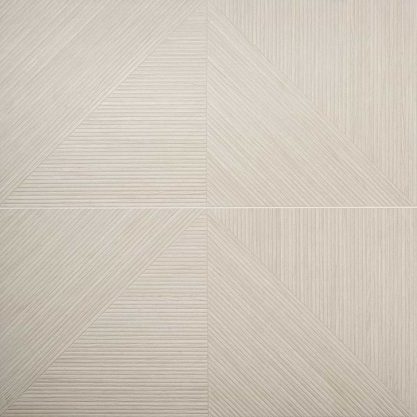 Enso Ash Beige 24x48 Ribbed Matte Fluted Porcelain Wood Look Tile