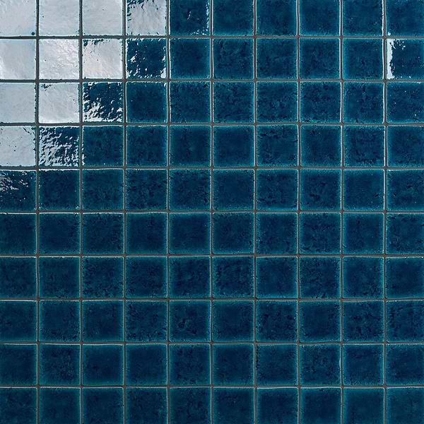 Breeze Ocean Blue 5" Square Crackled Glossy Porcelain Tile