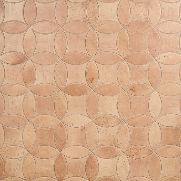 Raval Peach Terracotta 3x8 Petal and 6x6 Kite Matte Porcelain Tile