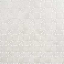Raval White 3x8 Petal and 6x6 Kite Matte Porcelain Tile