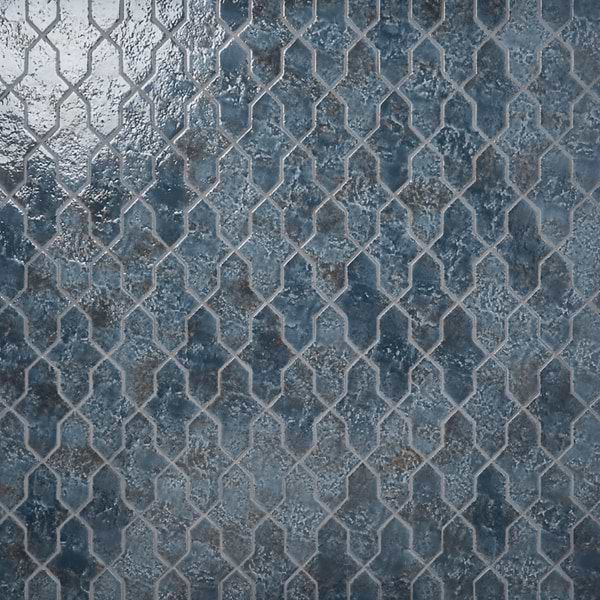 Greta Cruz Midnight Blue 5x8 Glossy Textured Porcelain Tile