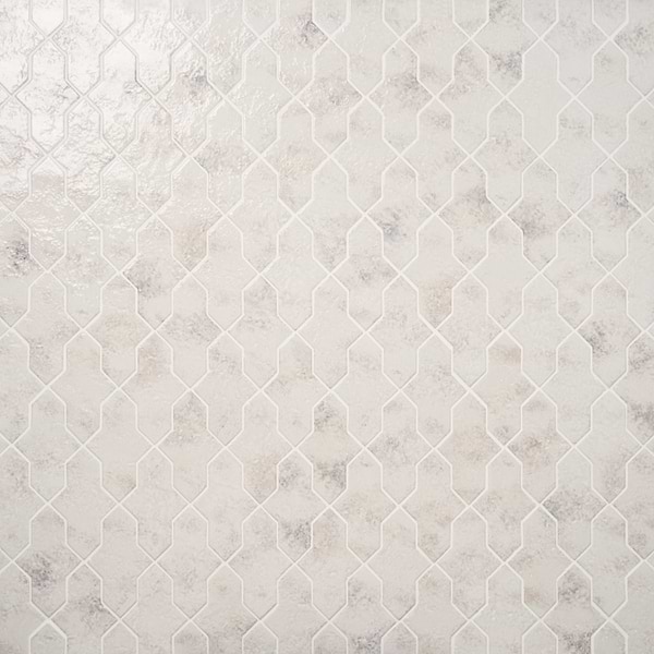 Greta Cruz Seashell White 5x8 Glossy Textured Porcelain Tile