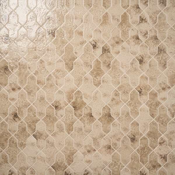 Greta Cruz Sand Beige 5x8 Glossy Textured Porcelain Tile