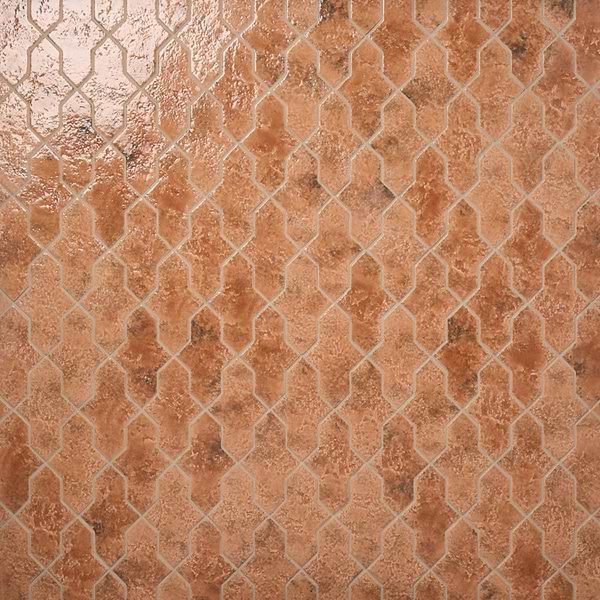 Greta Cruz Sunset Terracotta 5x8 Glossy Textured Porcelain Tile