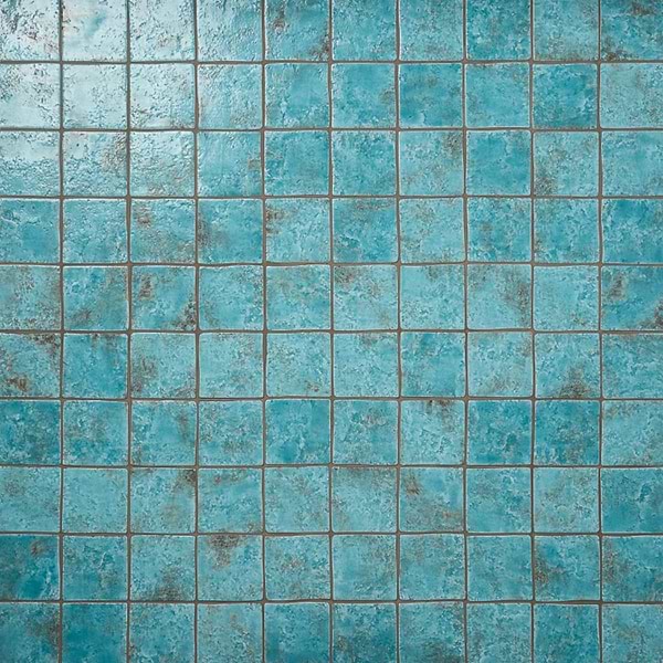 Greta Lagoon Blue 5x5 Glossy Textured Porcelain Tile