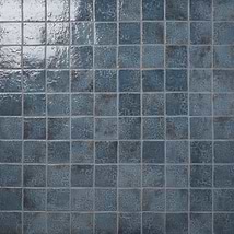 Greta Midnight Blue 5x5 Glossy Textured Porcelain Tile