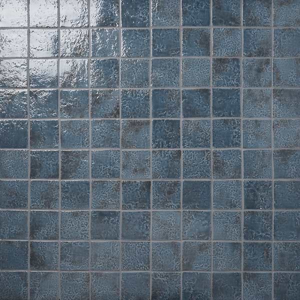 Greta Midnight Blue 5x5 Glossy Textured Porcelain Tile