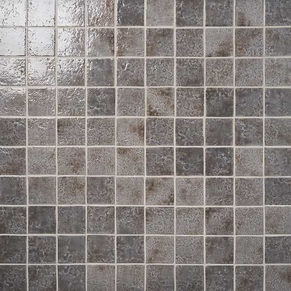 Greta Smoke Gray 5x5 Glossy Textured Porcelain Tile