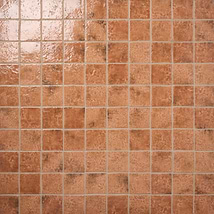 Greta Sunset Terracotta 5x5 Glossy Textured Porcelain Tile