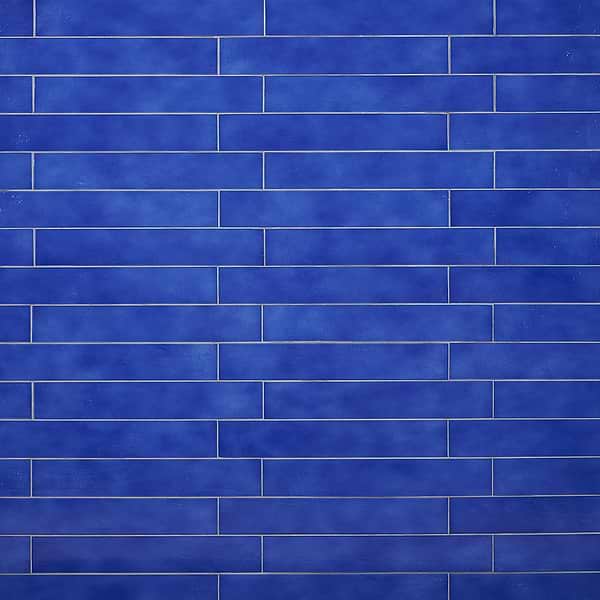 Cavallo Poseidon Blue 3x18 Glossy Porcelain Subway Tile