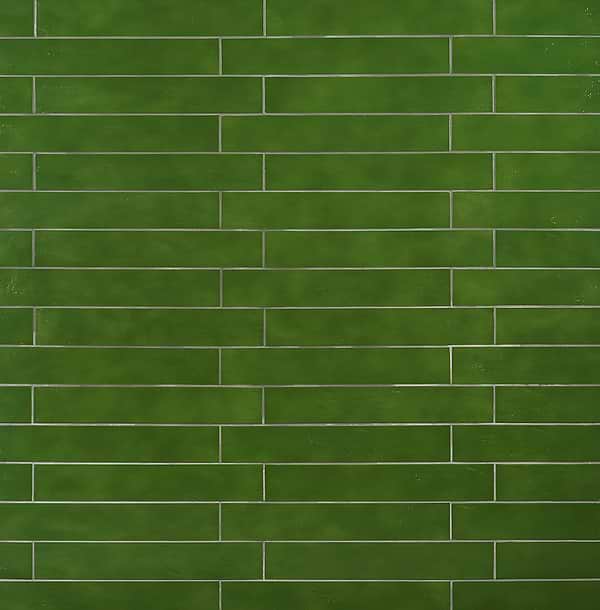 Cavallo Monaco Green 3x18 Polished Porcelain Subway Tile