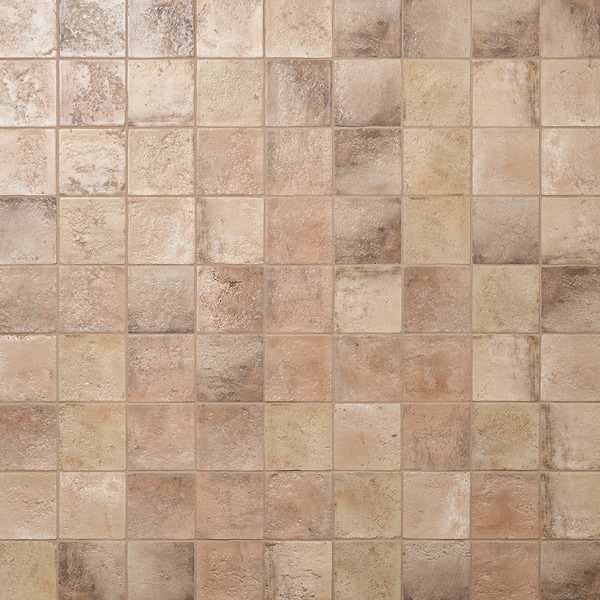 Navari Terra Cream 5x5 Textured Matte Ceramic Tile