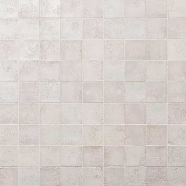 Navari White 5x5 Textured Matte Ceramic Tile