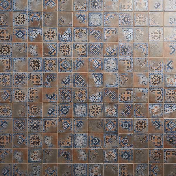 Morocco Medina Multicolor 4x4 Square Matte Porcelain Tile