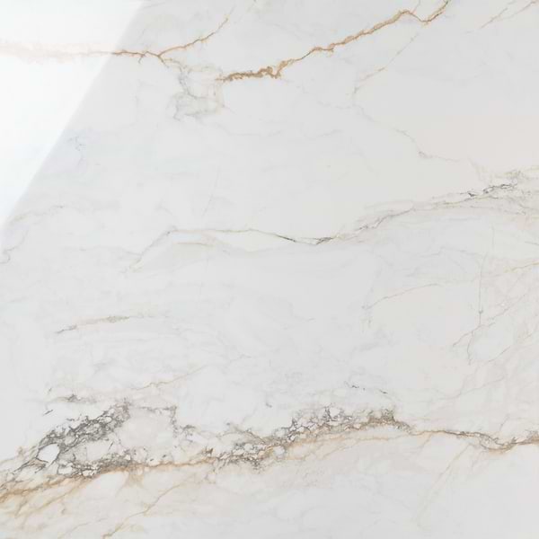 Calacatta Macchia White Gold 48x48 Marble Look Polished Porcelain Tile