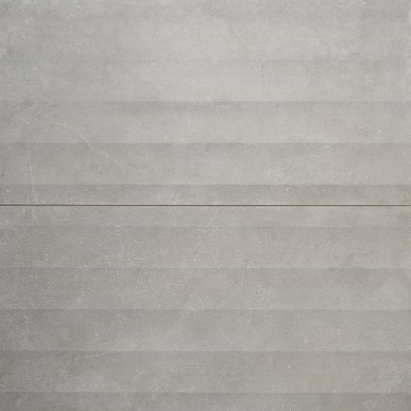 Lucreto Waves Taupe Gray 24x48 3D Concrete Look Matte Porcelain Tile
