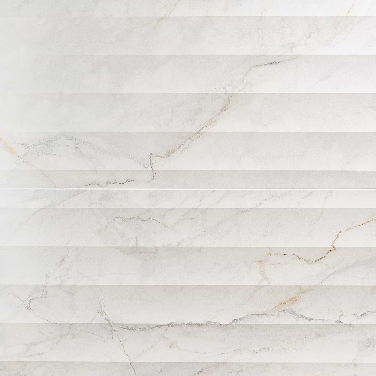Lumar Waves Apuano Oro White 24x48 3D Marble Look Matte Porcelain Tile