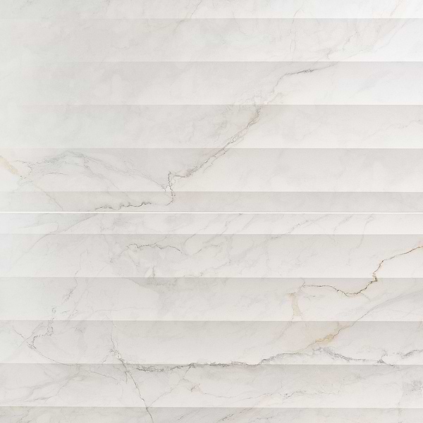 Lumar Waves Apuano Oro White 24x48 3D Marble Look Matte Porcelain Tile