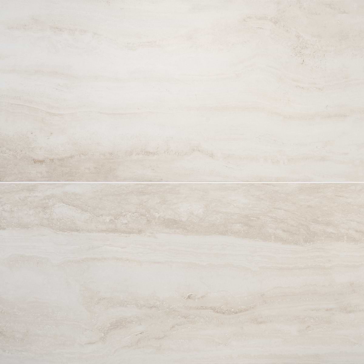 Lumar Travertino Bianco Warm White 24x48 Travertine Look Matte Porcelain Tile