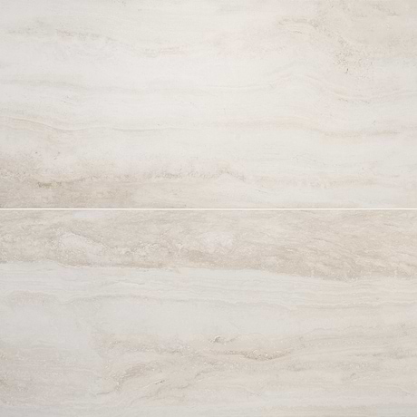 Lumar Travertino Bianco Warm White 24x48 Travertine Look Matte Porcelain Tile