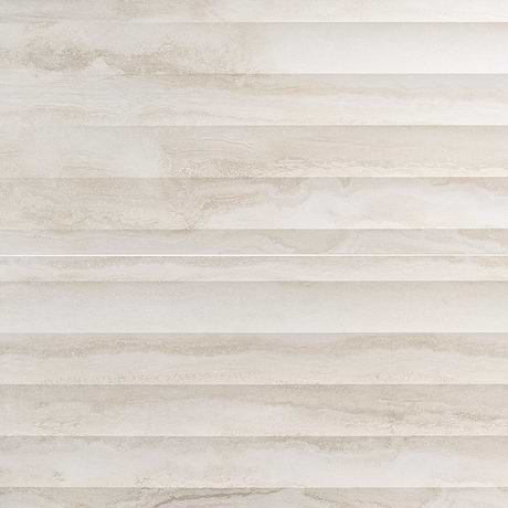 Lumar Waves Travertino Bianco Warm White 24x48 3D Travertine Look Matte Porcelain Tile
