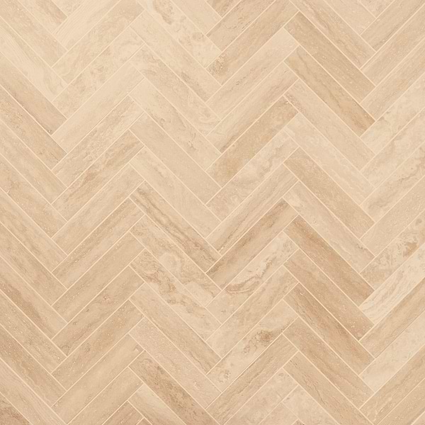 Classic Travertine Premium 2.5x12 Filled Brushed Vein Cut Tile