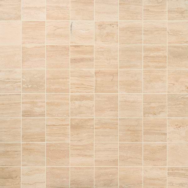 Classic Travertine Premium 6x6 Vein Cut Filled Honed Tile