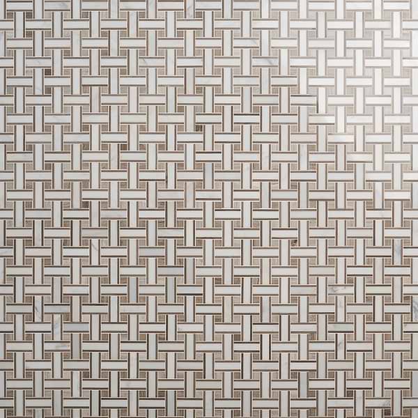 Twine Burlap 1x3 Marble Polished Mosaic Tile