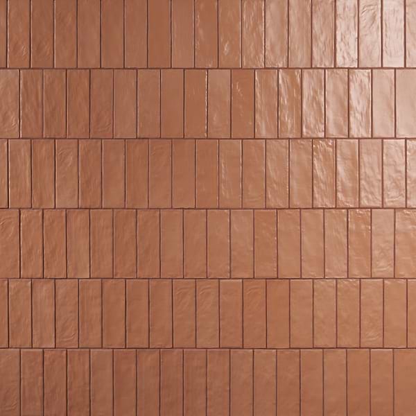 Montauk Terracotta 2x8 Mixed Finish Ceramic Subway Tile