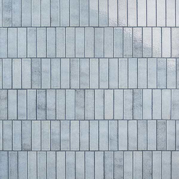 Color One Arctic Blue 2x8 Glossy Lava Stone Tile