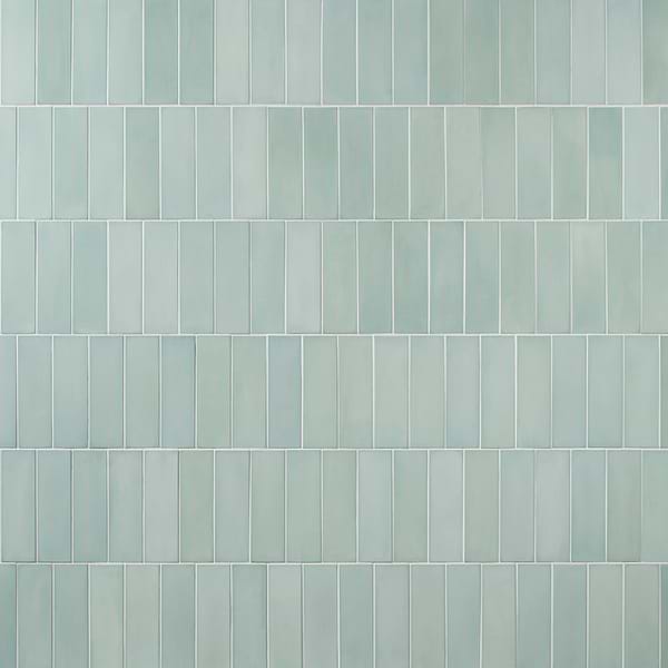 Color One Robin Egg Blue 2x8 Matte Cement Tile
